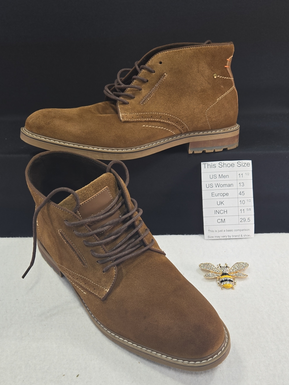 Arkbird Men's Brown Suede Chukka Boots - Comfort Lace-Up